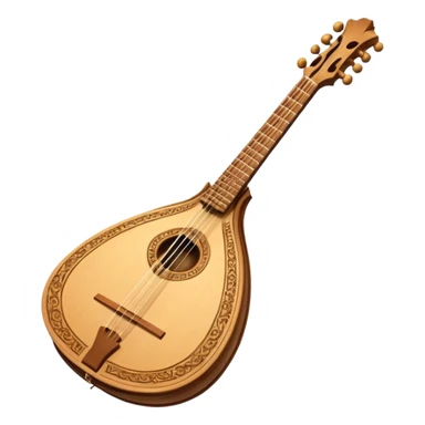 Baroque lute sticker