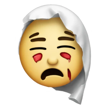 crying emoji with broken heart in pain sticker