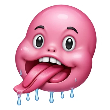 tongue emoji dripping wet creative sticker