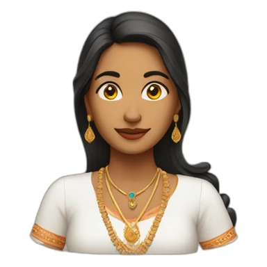Beautiful Indian woman in front of laptop sticker