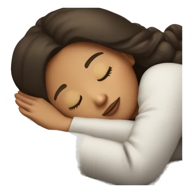 Brunette girl sleeping sticker