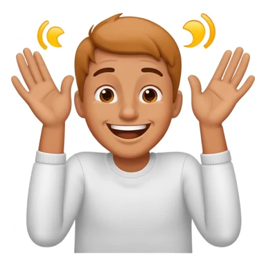 a person having there hands around there thought and laughing  sticker