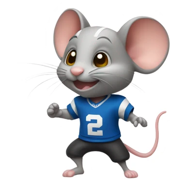 Mouse playing football sticker