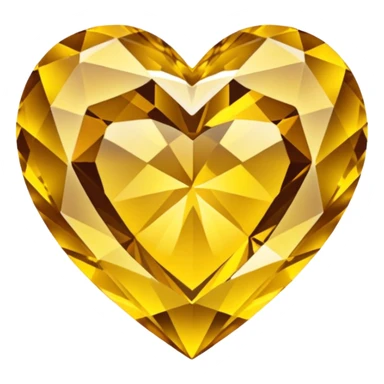 yellow heart with a crystal effect sticker