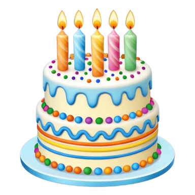 Birthday cake sticker