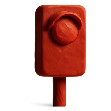 claymation style red traffic light sticker