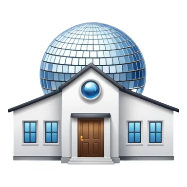 house with disco ball inside sticker
