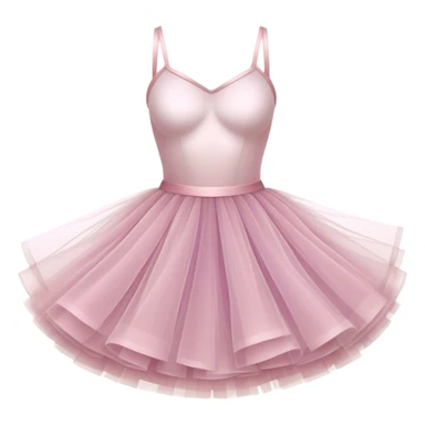 Cinematic Realistic Tutu, layers of fine, soft tulle forming a voluminous and airy skirt, delicate folds catching the light, slightly frayed edges adding authenticity, glowing softly with a warm and ethereal elegance. sticker