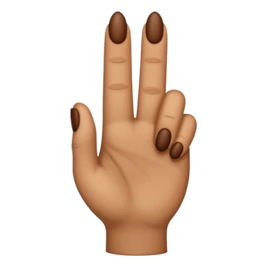 brown finger pointing up sticker