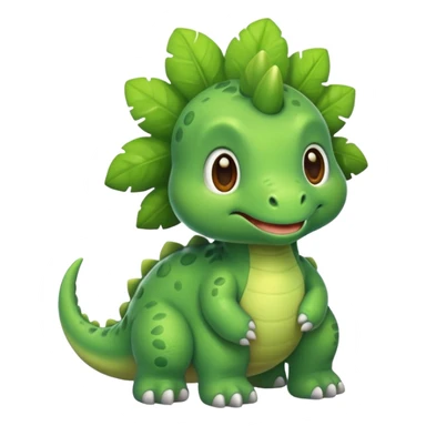 cute fluffy dinosaur sticker