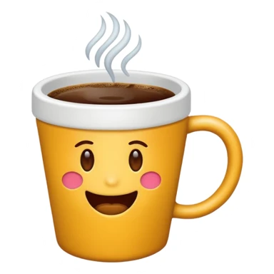Um emoji de xícara de café, no modelo emoji da apple  sticker