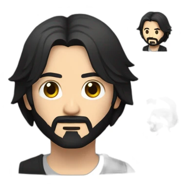 John Wick is cute with love emoji sticker