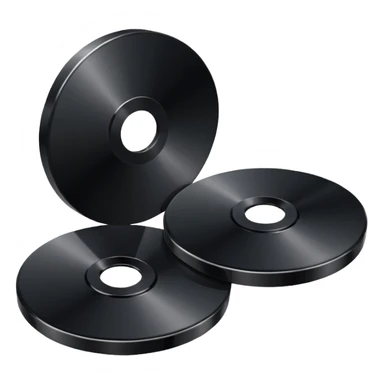 two black computer disk sticker