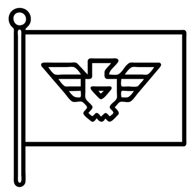 flag of Arstotzka from the game Papers, Please, simple minimalistic style sticker