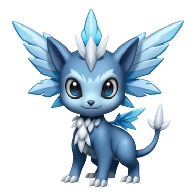 Elemental dark dusky mechanical frosty fairy-like fantasy epic rare Glalie-Sneasel-Togetic-Pokémon-Fakémon-hybrid-creature sticker