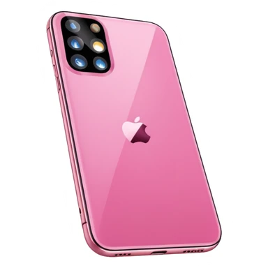 Create me a pink iPhone 17 pro image with the screen in a straight position. png sticker