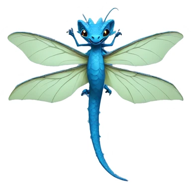 a blue dragon flies sticker