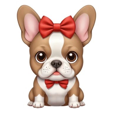 Frenchie with bow sticker