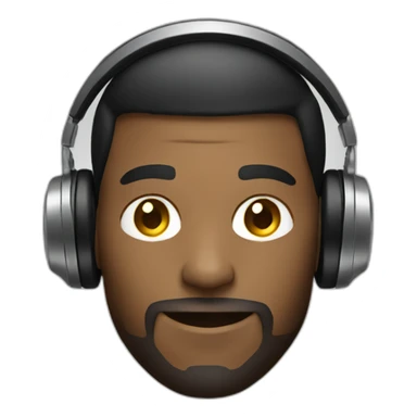 Man playing dj wearing headphones  sticker