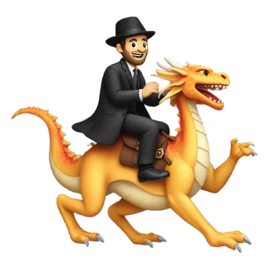 Jew riding dragon sticker