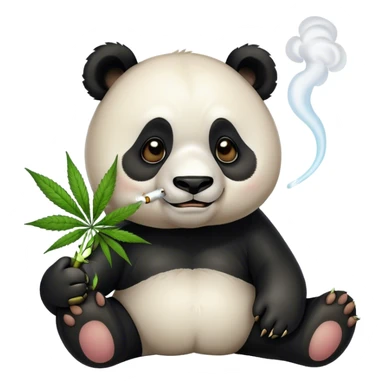 Panda bear whit smok weed  sticker