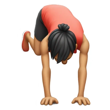 Human doing pushup sticker