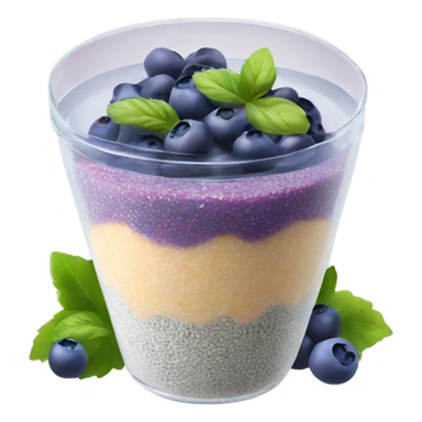 Chia pudding with blueberries on top sticker