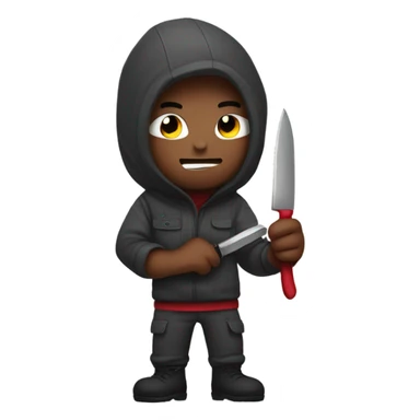 Among us red with knife sticker