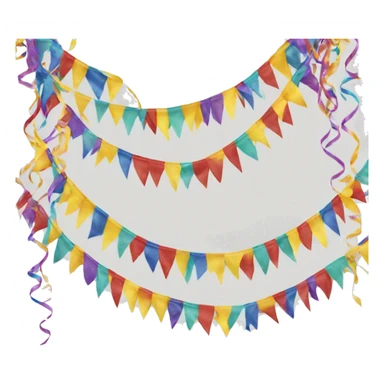 Celebration streamers sticker