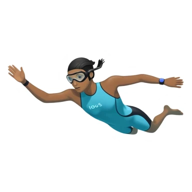 inexperienced but determined person diving into a pool of divers, with a pool named confidence... glowing body head first sticker