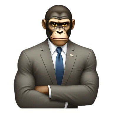Buff Gorilla chilling with Barack Obama sticker