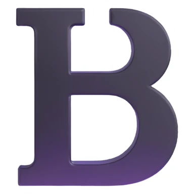 bold shiny letter B sticker