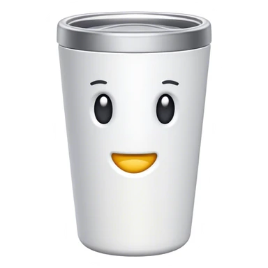 White stanley tumbler sticker