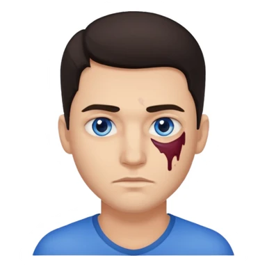 bruise on the man face sticker