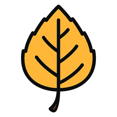golden birch leaf sticker