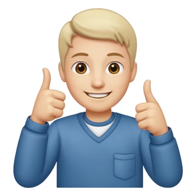 Looking satisfied and putting together your thumb and pointer finger happy sticker