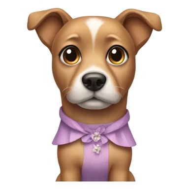 Dog wearing a dress sticker