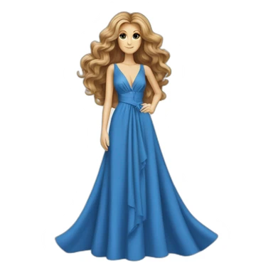 celine dion long blue dress sticker