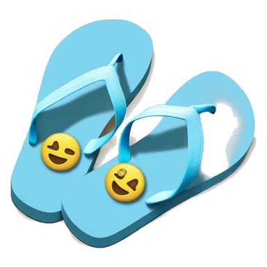 pastel blue Flip flops  sticker
