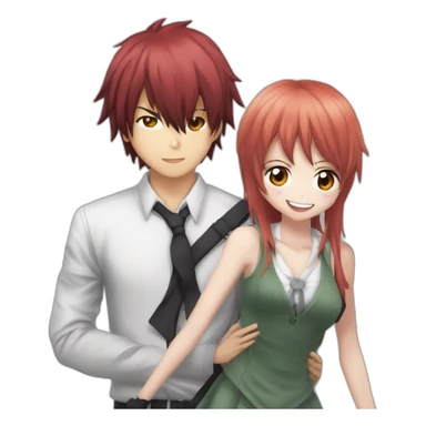 Karma akabane (dans assasination classroom)qui est en couple avec eri (dans mha) sticker