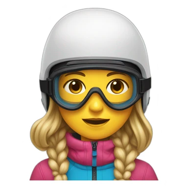 girl on a ski sticker