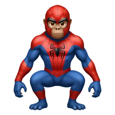 Gorilla wearing Spiderman suits sticker