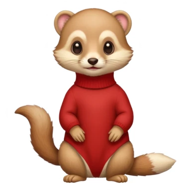 weasel with red pulloveer sticker