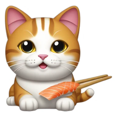master Sushi cat sticker
