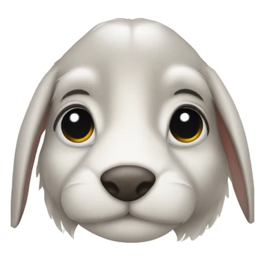 conejo blanco de ojos rojos sticker