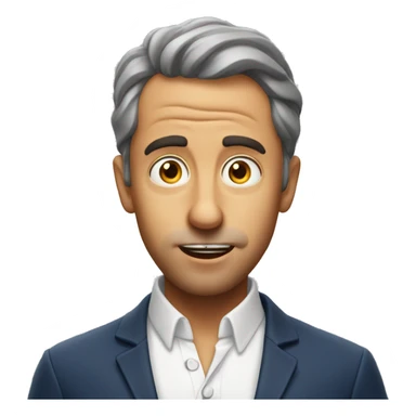 French man have a surprised  sticker