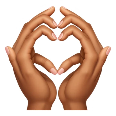 two hands making a heart sticker