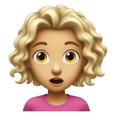 shocked little girl sticker