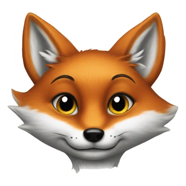 The little fox draws on canvas sticker