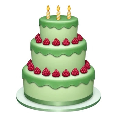 Gâteau 3 étages glaçage vert sticker